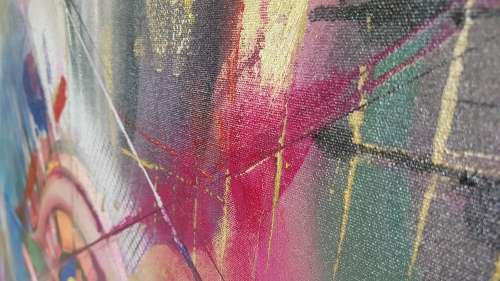 ***Allan Kuhnel - Original abstract painting - A Farmer's City - Decor***