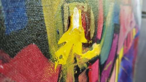 ***Allan Kuhnel - Original abstract painting - A Farmer's City - Decor***