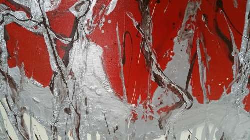 ***Allan Kuhnel - Original painting - PURE IMPOSSIBILITIES - like Fire in the Snow***