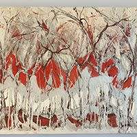 ***Allan Kuhnel - Original painting - PURE IMPOSSIBILITIES - like Fire in the Snow***