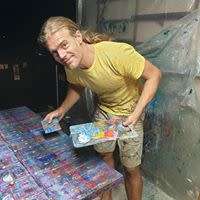 ***Allan Kuhnel - Original painting - PURE IMPOSSIBILITIES - like Fire in the Snow***