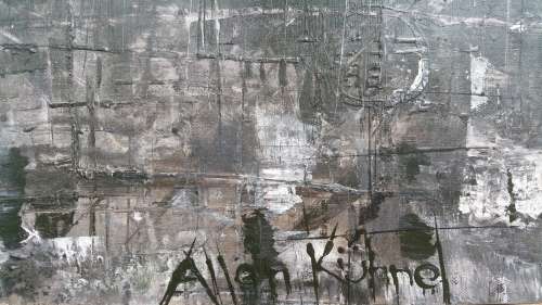 Allan Kuhnel - original abstract painting - CHARCOAL DELIGHT - Expect the unexpected