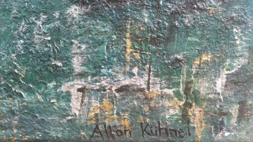 Allan Kuhnel - original abstract painting - GOLDEN CITY