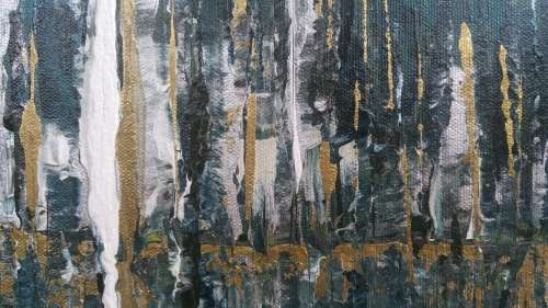 Allan Kuhnel - original abstract painting - GOLDEN CITY