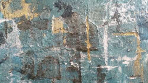 Allan Kuhnel - original abstract painting - GOLDEN CITY