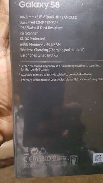 SAMSUNG  GALAXY  S8,LTE 64GB,MIDNIGHT BLACK ,BRAND NEW,SEALED IN THE BOX