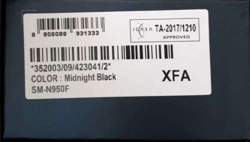 SAMSUNG GALAXY NOTE 8, 64GB, COLOR MIDNIGHT BLACK, SECOND HAND(7 MONTHS)