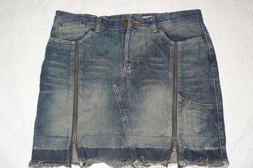 Ladies deconstructed denim skirt - size 34