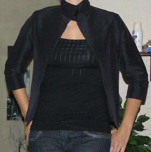 STUNNING black cape style jacket - size 34