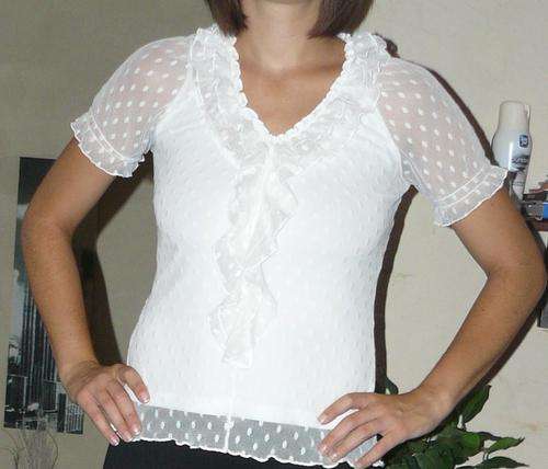 Cream lace oasis top with vest - size 10