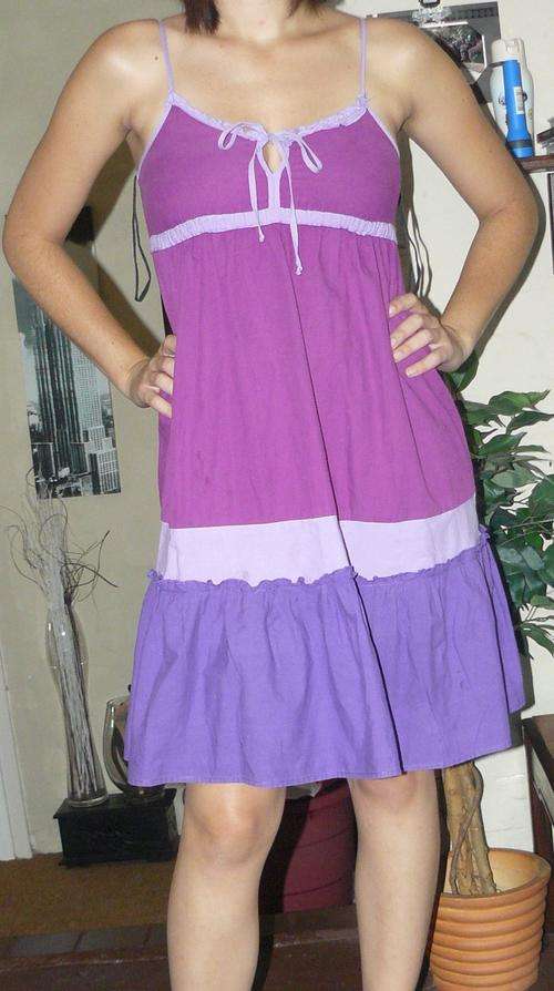 Prett purple summer baby doll dress - size S