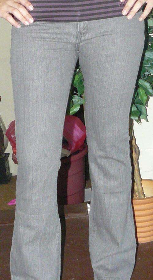 grey stretch bootleg jeans - size 32 new with tags