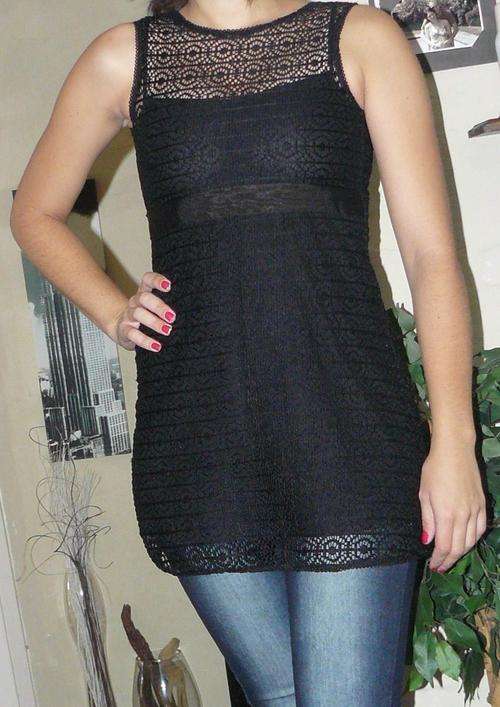 Vintage inspired chrochet dress/top - size 32 (does not include slip)