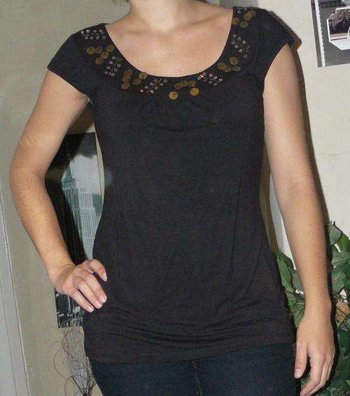 Long top with beaded neckline - woolworths size 12