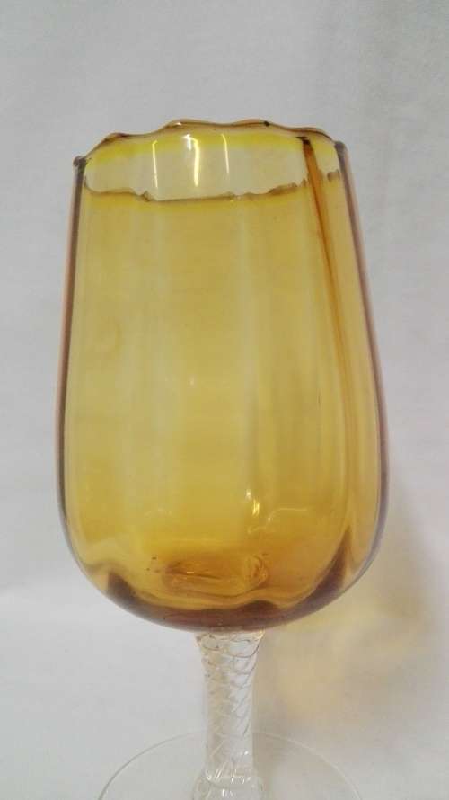 Amber glass vase
