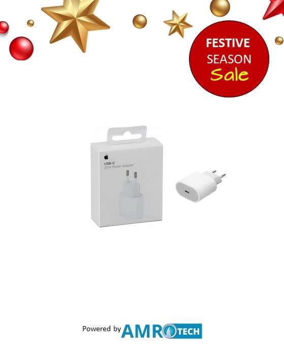 Apple USB-C 20W Power Adaptor. Sealed device