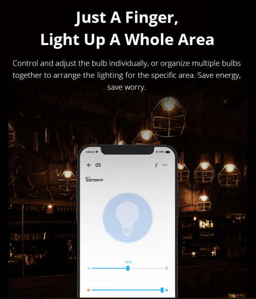 Sonoff Smart Bulb F-A60 Cyan