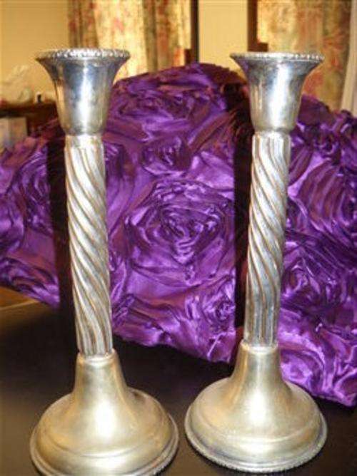 Silver plated candlesticks