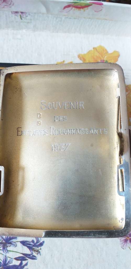 Vintage Art Deco Hallmarked Silver Cigarette Case - (1931) - ( 55.6g)