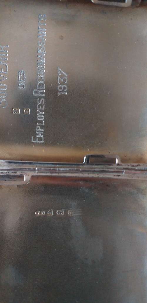 Vintage Art Deco Hallmarked Silver Cigarette Case - (1931) - ( 55.6g)