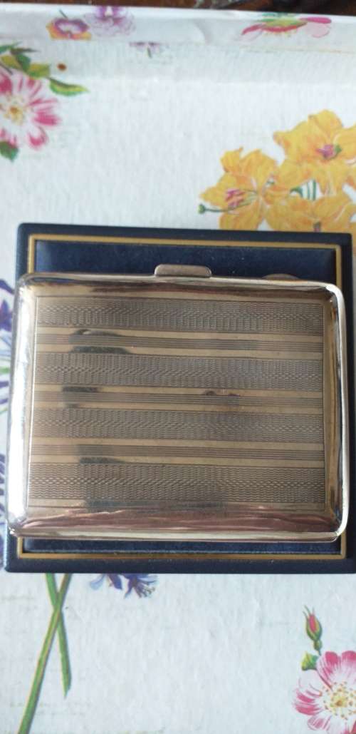 Vintage Art Deco Hallmarked Silver Cigarette Case - (1931) - ( 55.6g)