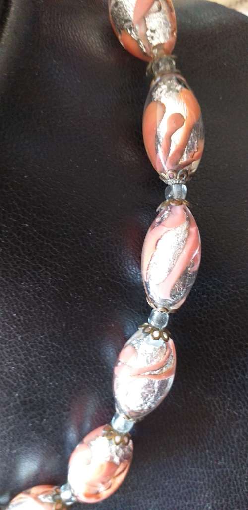 Vintage Murano Glass Necklace And Earrings Set