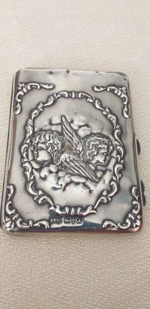 Antique Hallmarked Silver Reynolds Angels Aide Memoire - (Chester 1901) - (119g)