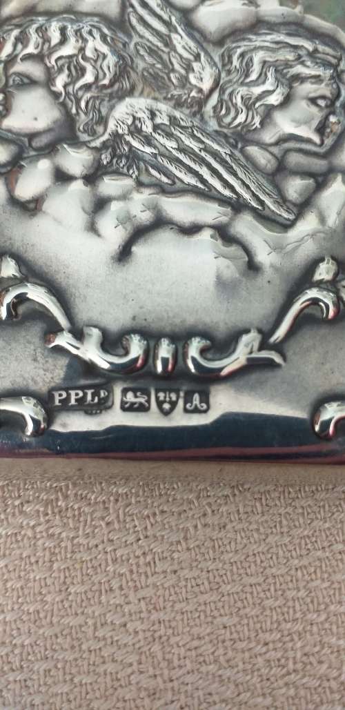 Antique Hallmarked Silver Reynolds Angels Aide Memoire - (Chester 1901) - (119g)