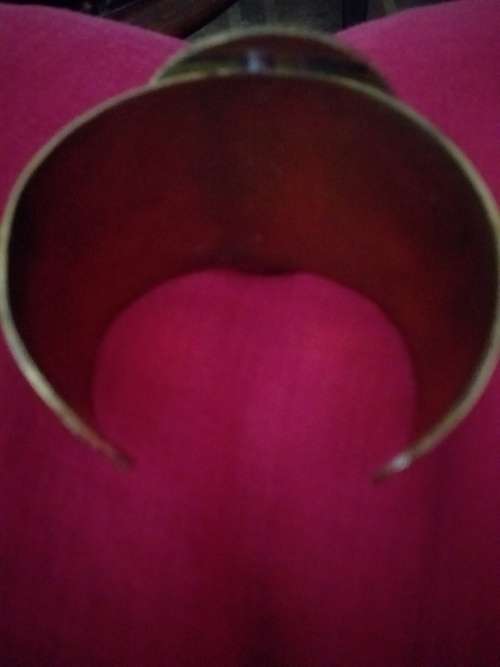 Tibetan Brass Cuff Bangle Set With Coral And Turquoise