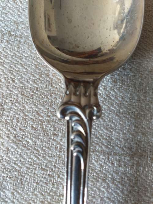 Antique Victorian Hallmarked Silver Dessert Spoon - (Sheffield 1848) - (59.4g)