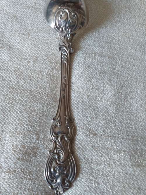 Antique Victorian Hallmarked Silver Dessert Spoon - (Sheffield 1848) - (59.4g)