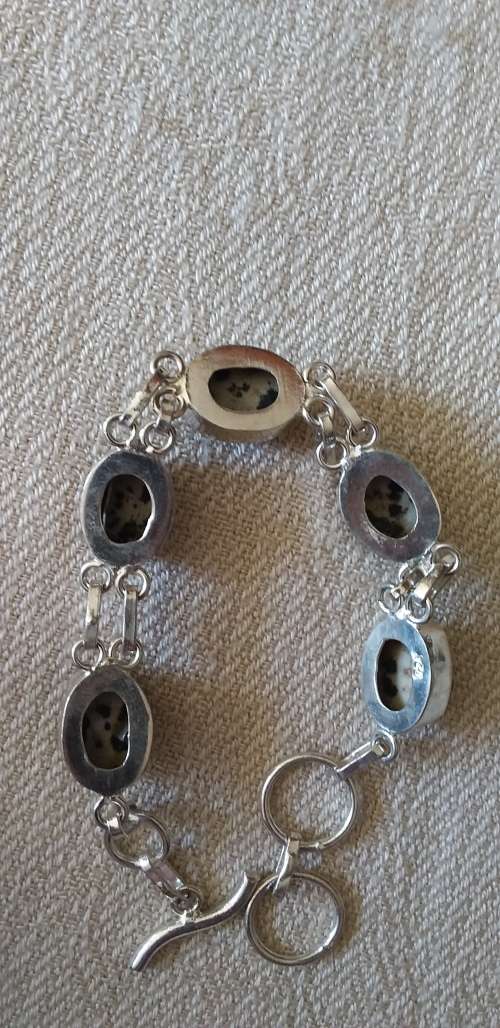A Genuine Dalmation Jasper Gemstone Bracelet