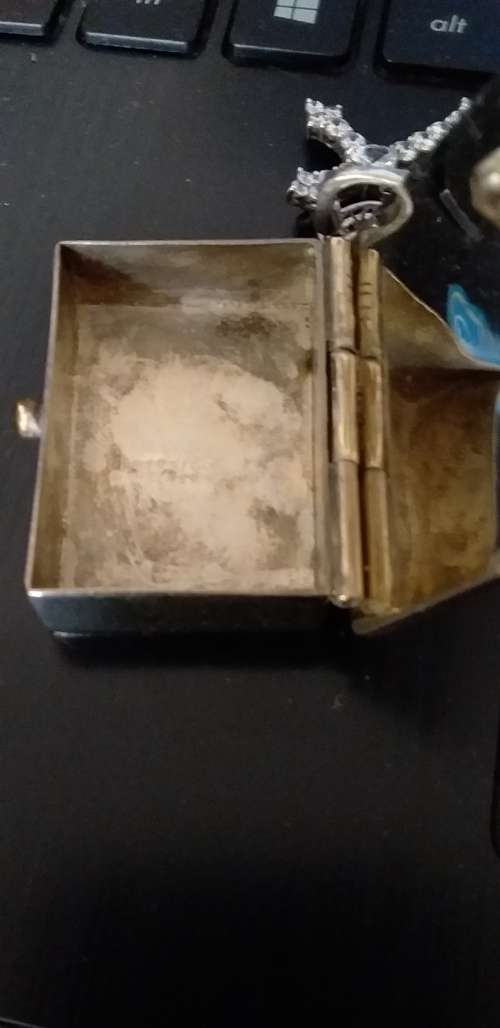 Sterling Silver And Abalone Shell Pill Box