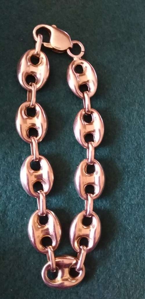 Vintage 9ct Gold `Gucci` Style Link Bracelet - (15.6g)