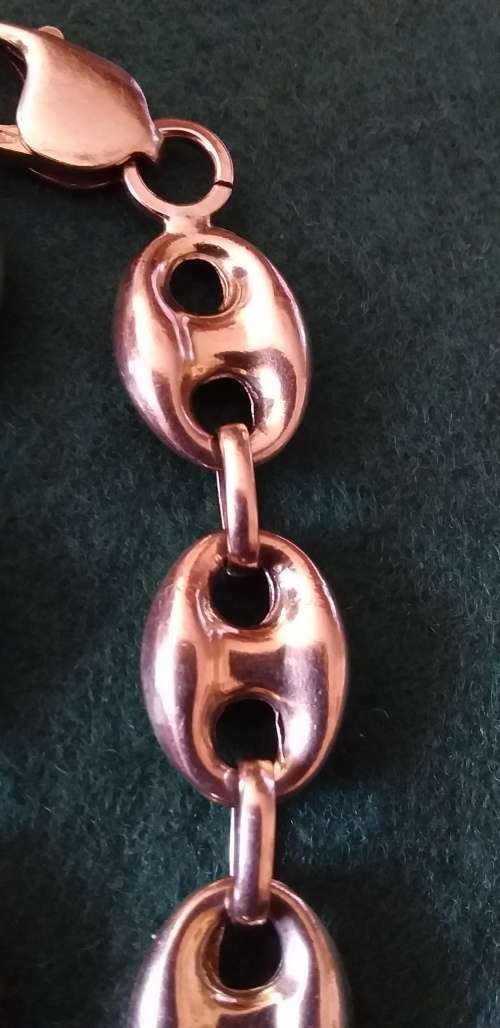 Vintage 9ct Gold `Gucci` Style Link Bracelet - (15.6g)