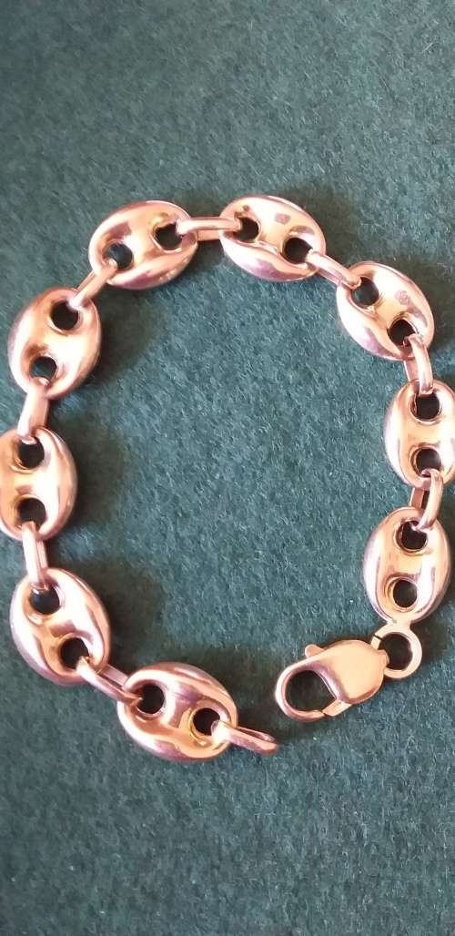 Vintage 9ct Gold `Gucci` Style Link Bracelet - (15.6g)