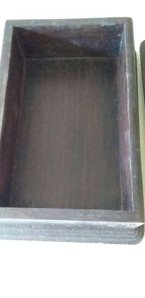 Vintage Silver And Wood Cigar Box