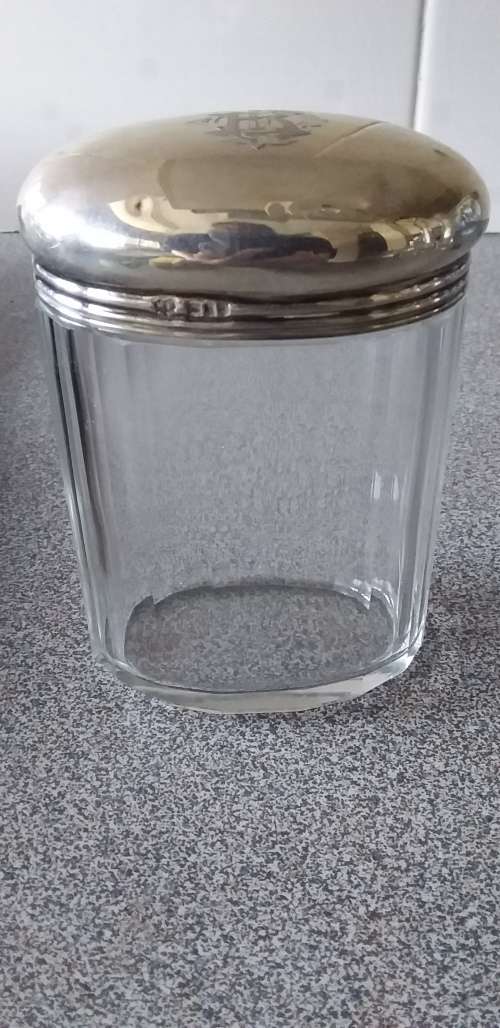 Antique Hallmarked Silver Topped Dressing Table Bottle