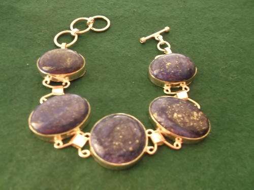 Silver Plated Lapis Lazuli Bracelet