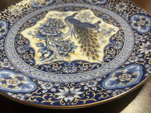 Imperial Peacock Blue and Gilt Japanese Cabinet Plate