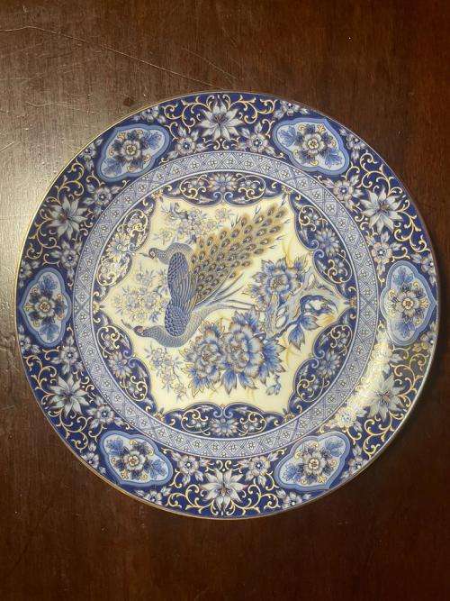 Imperial Peacock Blue and Gilt Japanese Cabinet Plate