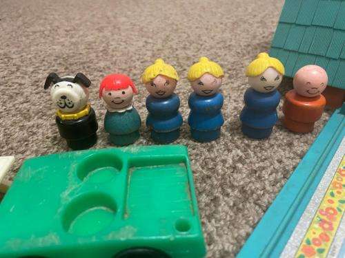 Fisher Price Vintage house with dolls and furniture