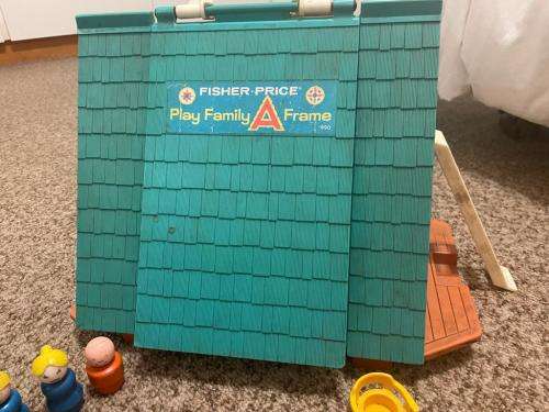 Fisher Price Vintage house with dolls and furniture