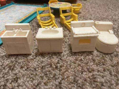 Fisher Price Vintage house with dolls and furniture