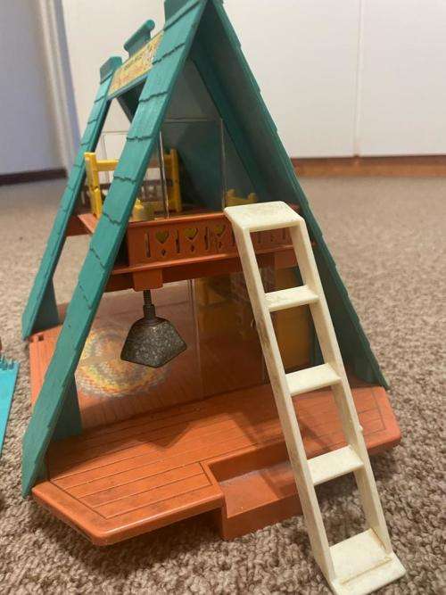 Fisher Price Vintage house with dolls and furniture