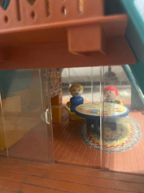 Fisher Price Vintage house with dolls and furniture
