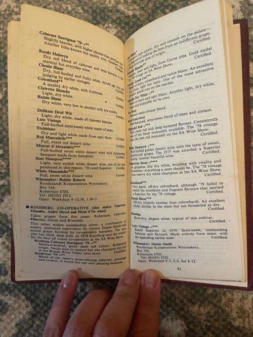 John Platter`s Book of South African Wines 1980 First publication