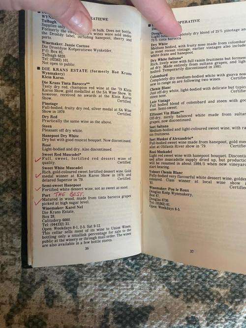 John Platter`s Book of South African Wines Revised 1982 Edition