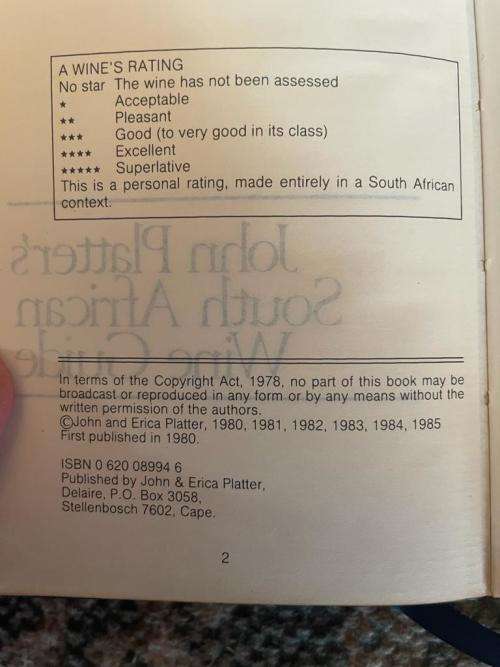 John Platter Wine Guide 1986