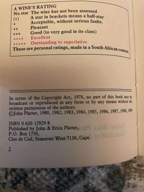 John Platter Wine Guide 1989